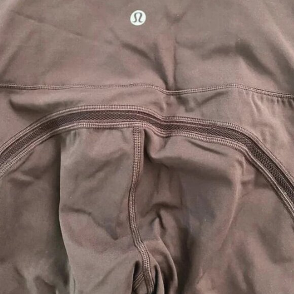 Lululemon Leggings High Waist Sweat Wicking Lightweight Activewear Burgundy W 4 - Picture 2 of 3